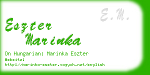 eszter marinka business card